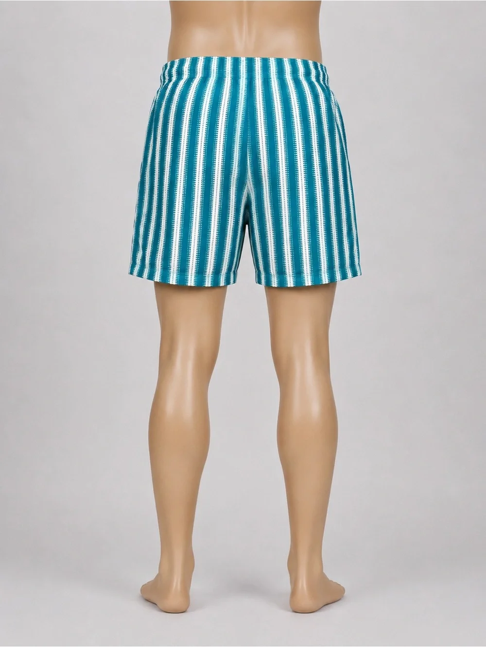 Goodfellow & Co Teal and White Vertical Stripe Swim Shorts